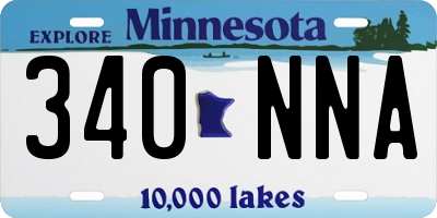 MN license plate 340NNA