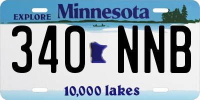 MN license plate 340NNB