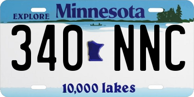 MN license plate 340NNC