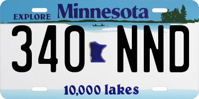 MN license plate 340NND