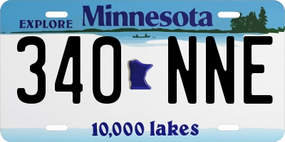 MN license plate 340NNE