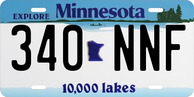 MN license plate 340NNF