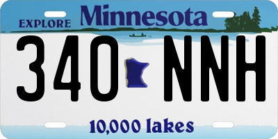 MN license plate 340NNH