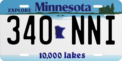 MN license plate 340NNI