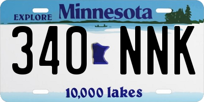 MN license plate 340NNK