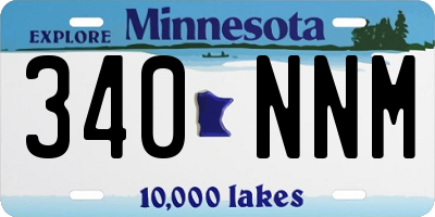 MN license plate 340NNM