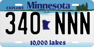 MN license plate 340NNN