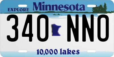 MN license plate 340NNO