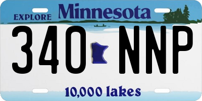 MN license plate 340NNP