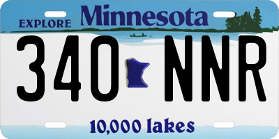 MN license plate 340NNR