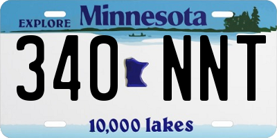 MN license plate 340NNT