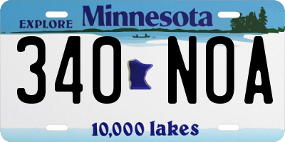 MN license plate 340NOA
