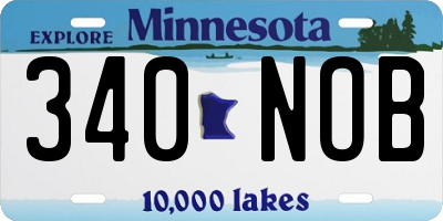 MN license plate 340NOB
