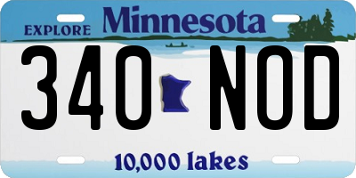 MN license plate 340NOD