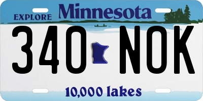 MN license plate 340NOK