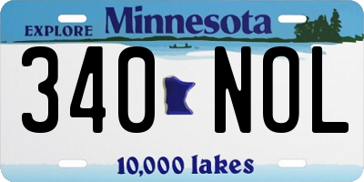 MN license plate 340NOL