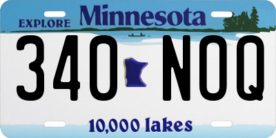 MN license plate 340NOQ