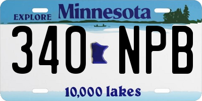 MN license plate 340NPB