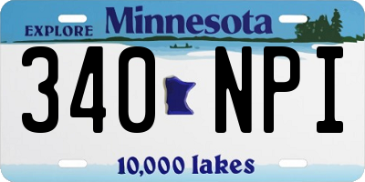 MN license plate 340NPI