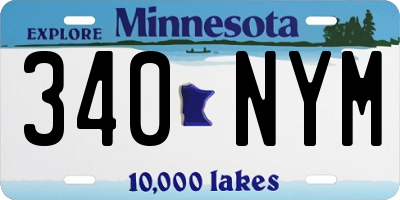 MN license plate 340NYM