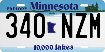 MN license plate 340NZM