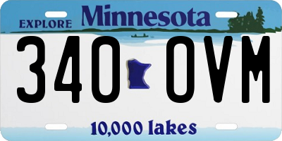MN license plate 340OVM