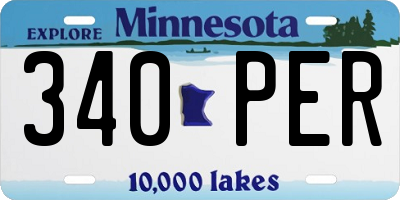 MN license plate 340PER
