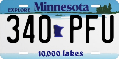 MN license plate 340PFU