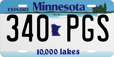 MN license plate 340PGS