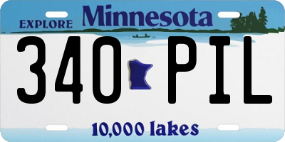 MN license plate 340PIL