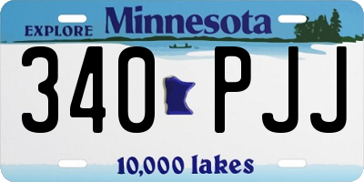 MN license plate 340PJJ