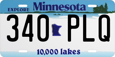 MN license plate 340PLQ