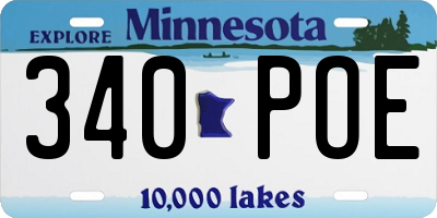 MN license plate 340POE