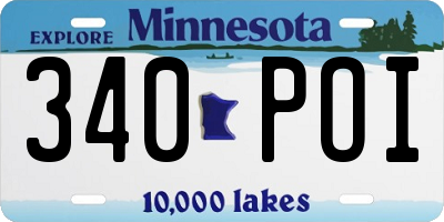 MN license plate 340POI