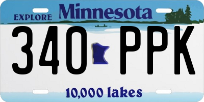 MN license plate 340PPK