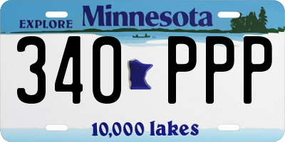 MN license plate 340PPP