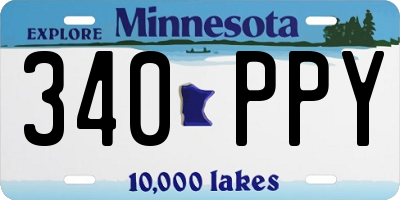 MN license plate 340PPY