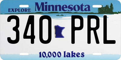 MN license plate 340PRL
