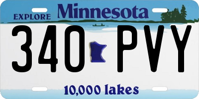 MN license plate 340PVY