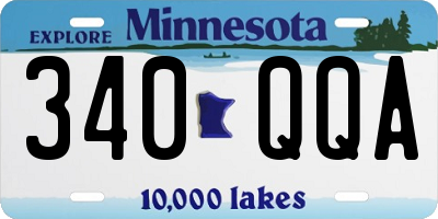 MN license plate 340QQA