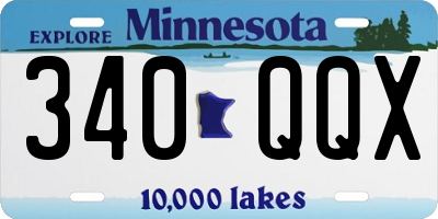MN license plate 340QQX