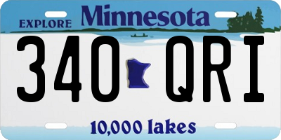 MN license plate 340QRI