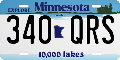 MN license plate 340QRS