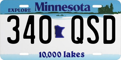 MN license plate 340QSD