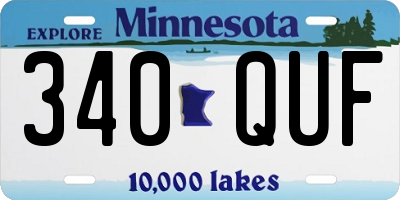 MN license plate 340QUF