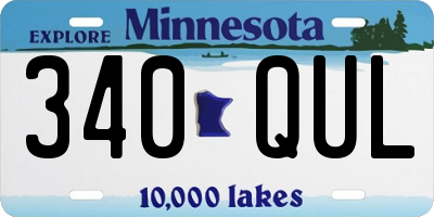 MN license plate 340QUL