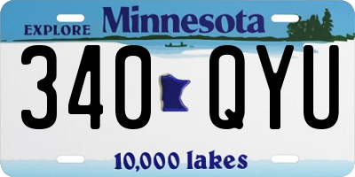 MN license plate 340QYU