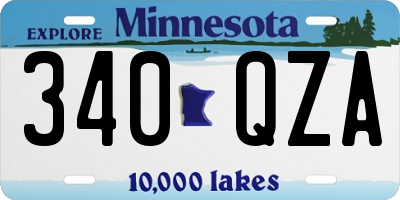 MN license plate 340QZA