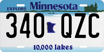 MN license plate 340QZC