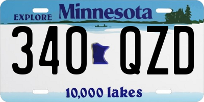 MN license plate 340QZD